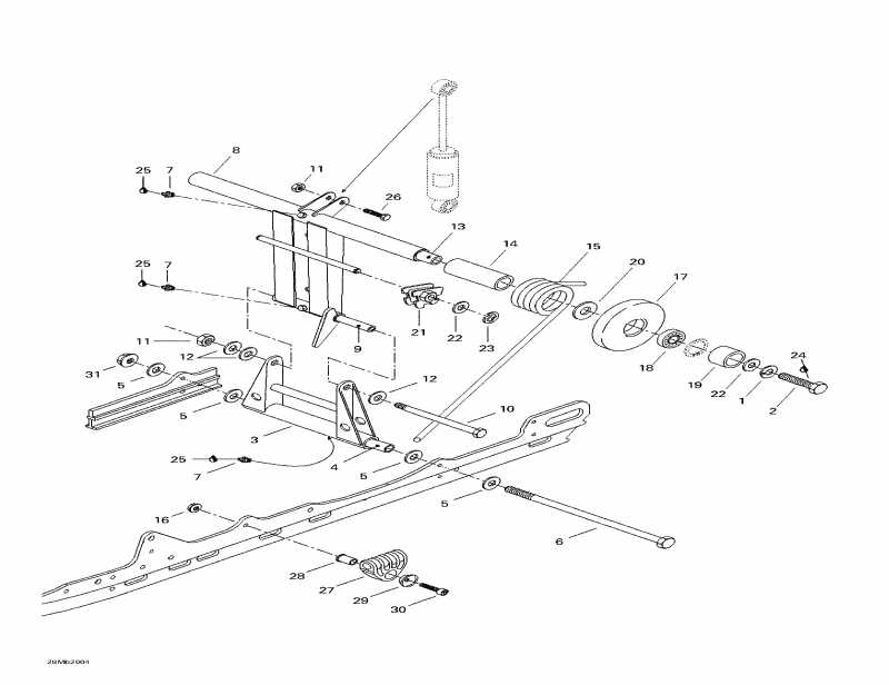 Skidoo  Touring SLE, 2000 - Rear Arm