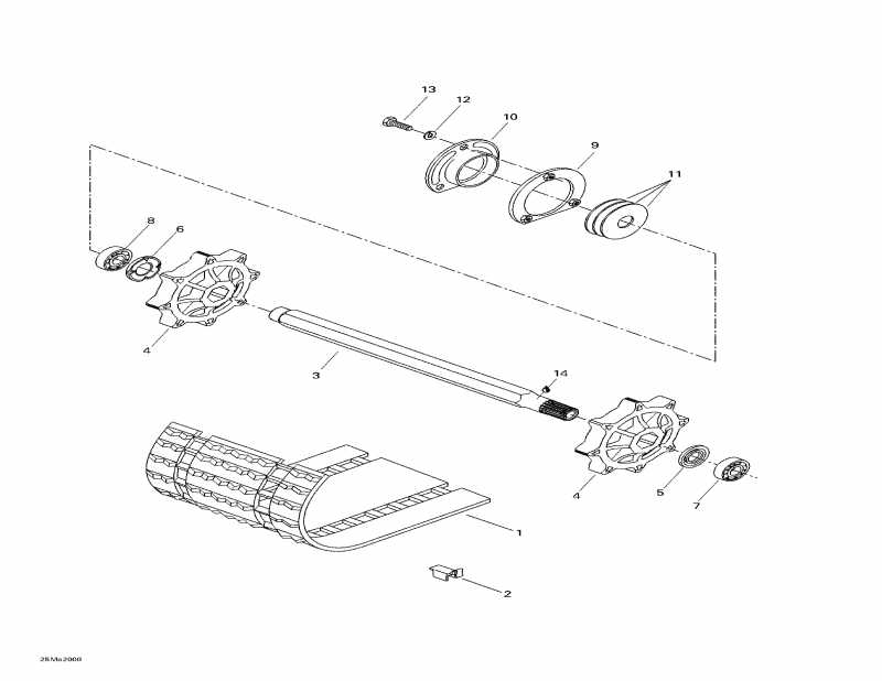 Tundra R, 2000 - Drive Axle And Track