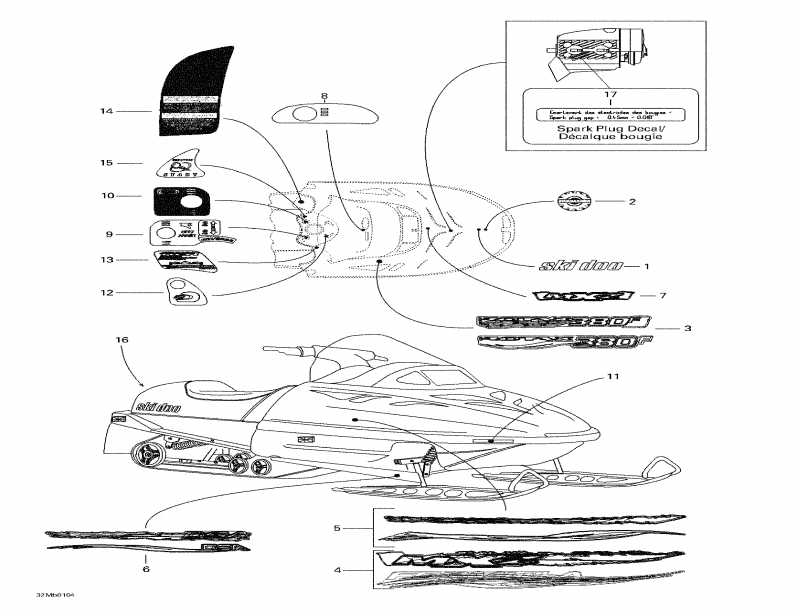 BRP SkiDoo Formula Deluxe 380 F, 2001 - Decals