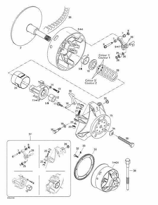   Formula Deluxe 500/600/700, 2001 - Drive Pulley