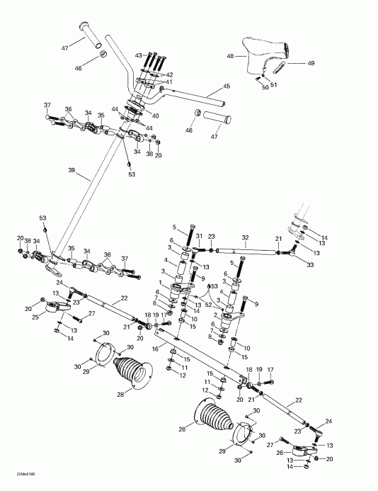  SKIDOO Formula Deluxe 500/600/700, 2001  - Steering System