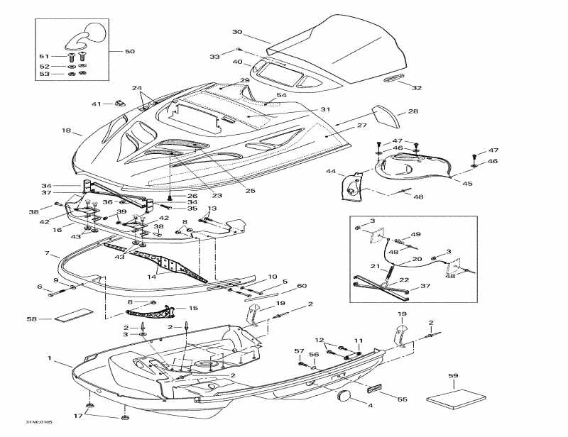 snowmobile BRP Formula Deluxe 500 F, 2001  - Cab, Console