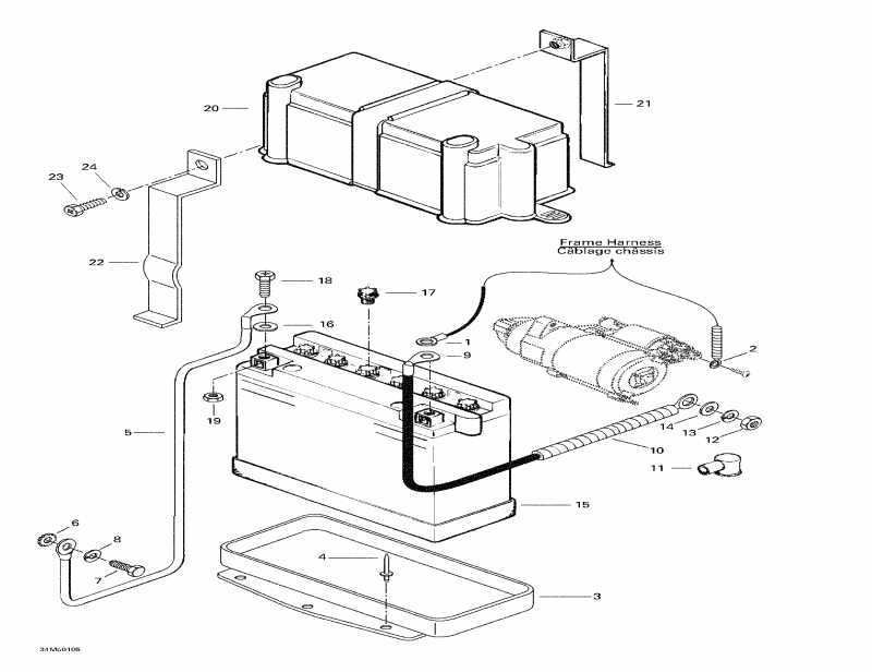 snowmobile   Formula Deluxe 500 F, 2001 - Battery