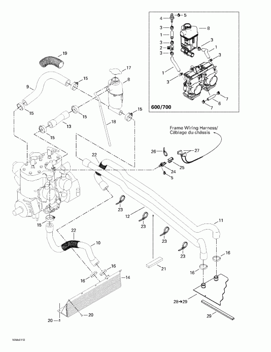  Ski-doo Grand Touring 500/600/700, 2001  - Cooling System