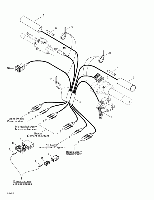 �������� Skidoo Grand Touring 500/600/700, 2001 - Steering System