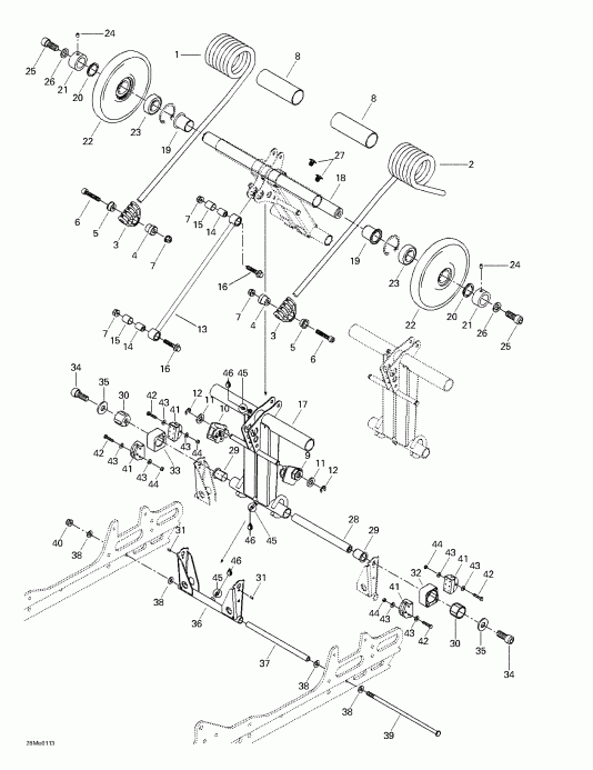 snowmobile - Rear Arm