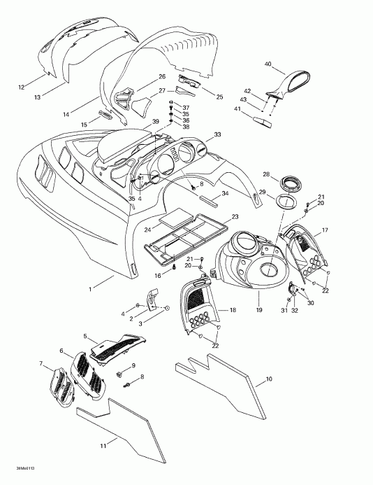 Grand Touring 500/600/700, 2001 ������ - Cab, Console