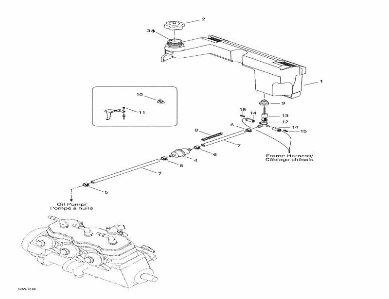 ski-doo Grand Touring 800 SE, 2001 - Oil Tank