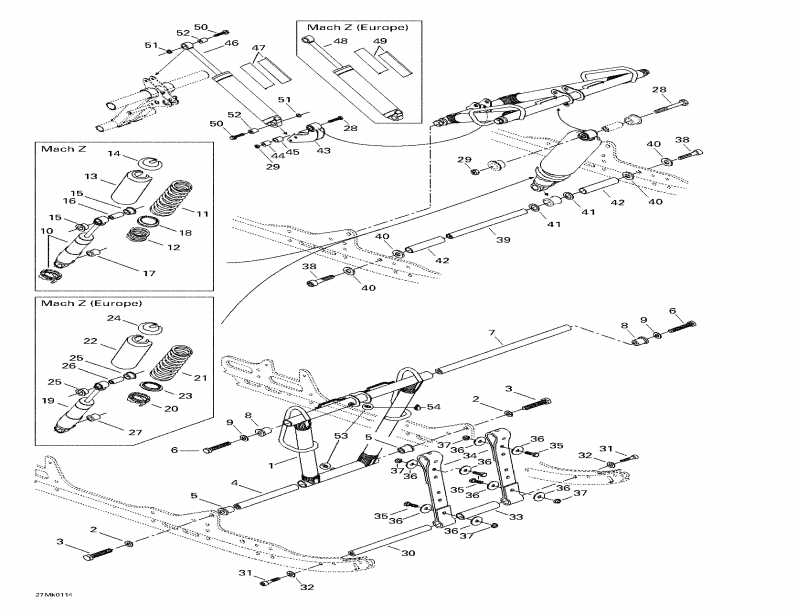Skidoo ������ Mach Z, 2001 - Front Arm