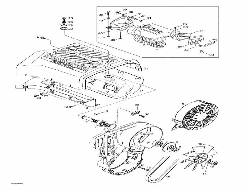 snowmobile Skidoo - Cooling System And Fan