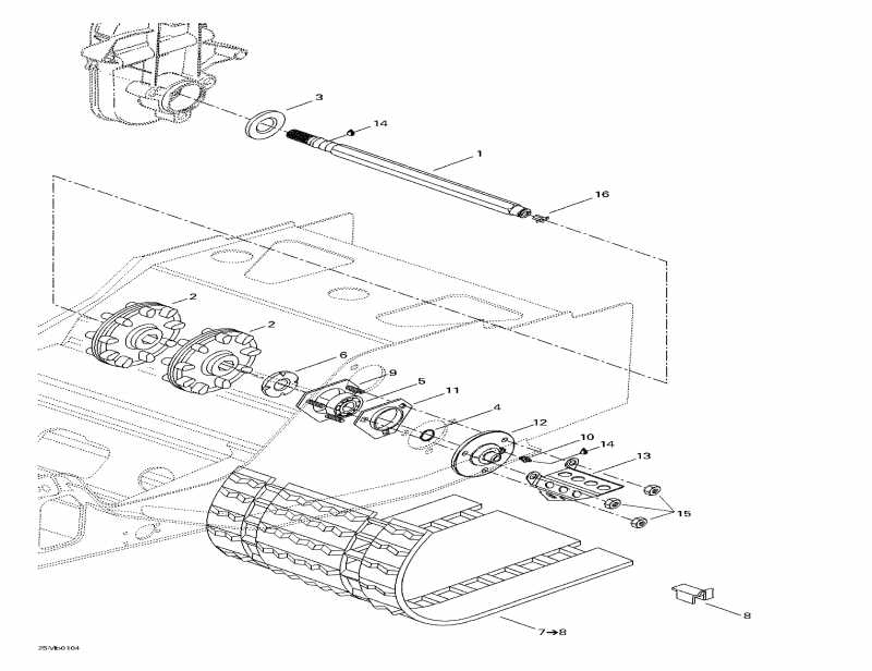 ski-doo  MX Z 380 F, 2001 - Drive Axle And Track