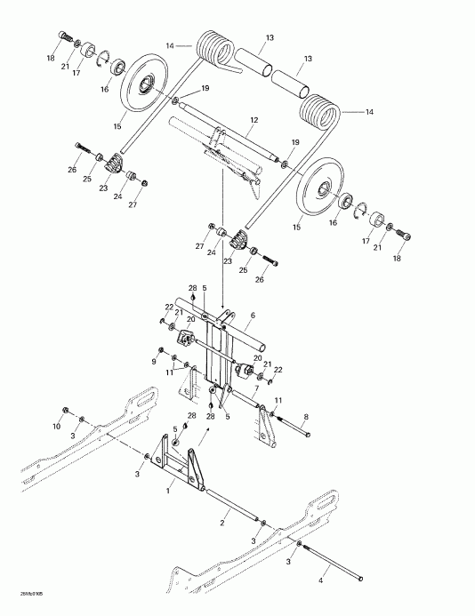 Ski Doo  MX Z 440 F/500 F, 2001 - Rear Arm