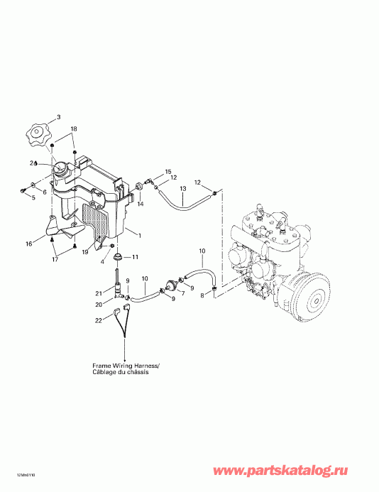 MX Z 500/600/700, 2001 - Oil Tank
