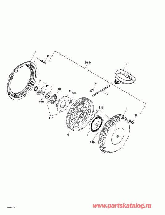    MX Z 500/600/700, 2001 - Rewind Starter