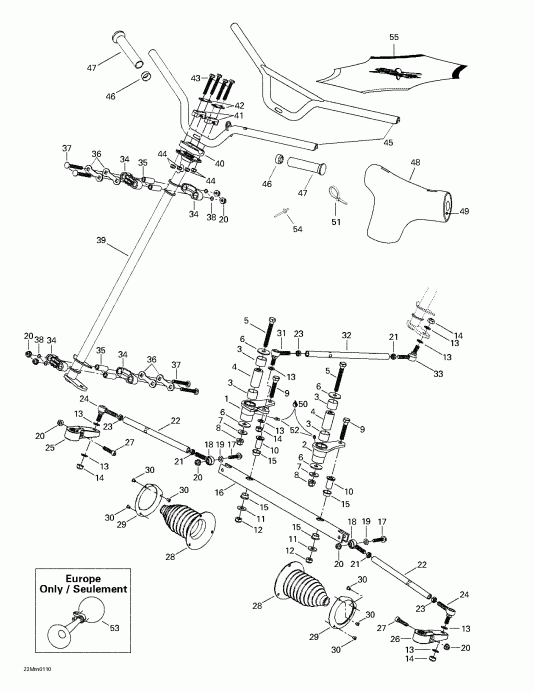   MX Z 500/600/700, 2001  - Steering System