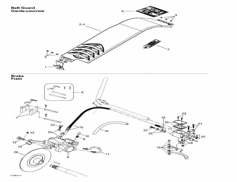 snowmobile ski-doo ����������� MX Z 800, 2001 - Hydraulic ������ � Belt Guard