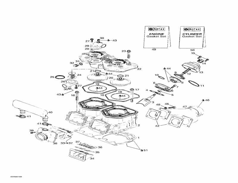 Skidoo  MX Z X 440 LC, 2001 - Cylinder, Exhaust Manifold