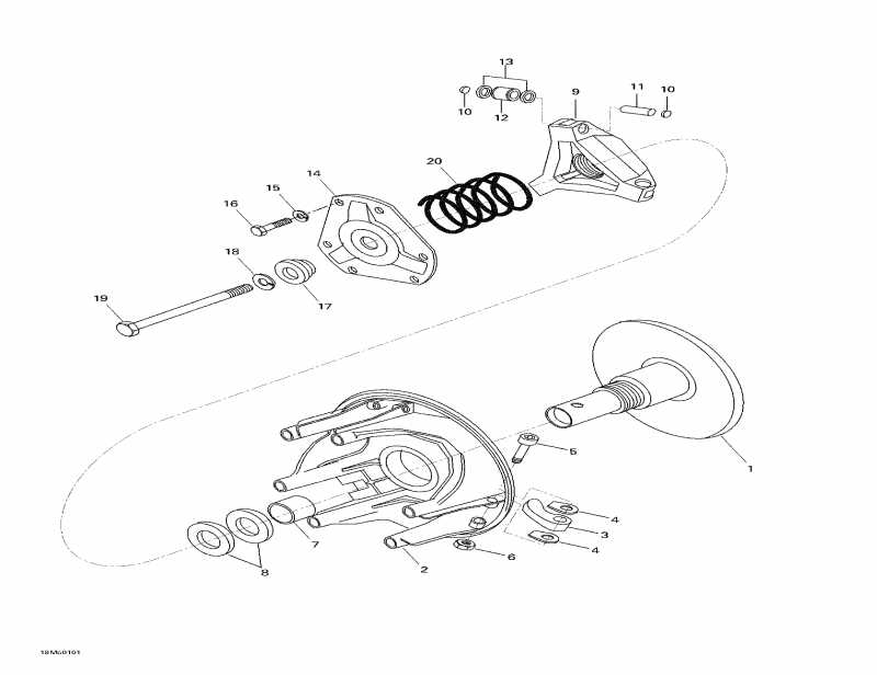 snowmobile  Skandic 440F, 2001 - Drive Pulley