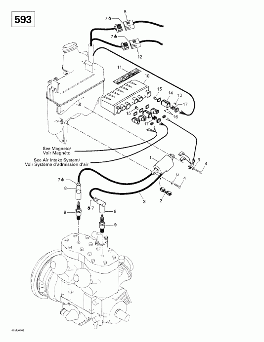 ��������  Skandic 500F/600, 2001 - Ignition (593)