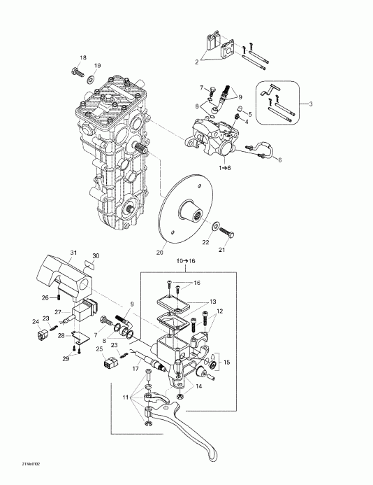   Skandic 500F/600, 2001  - Brake