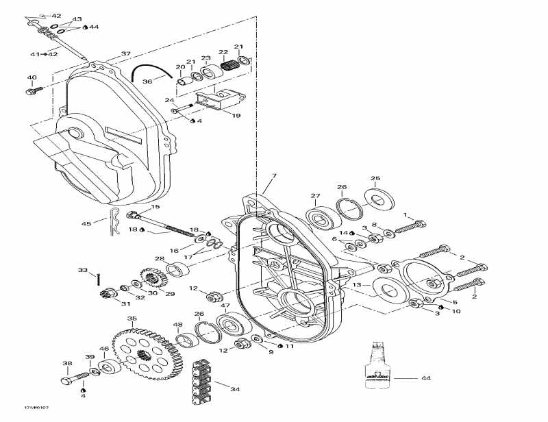 snowmobile  Summit 500 F, 2001 - Chaincase