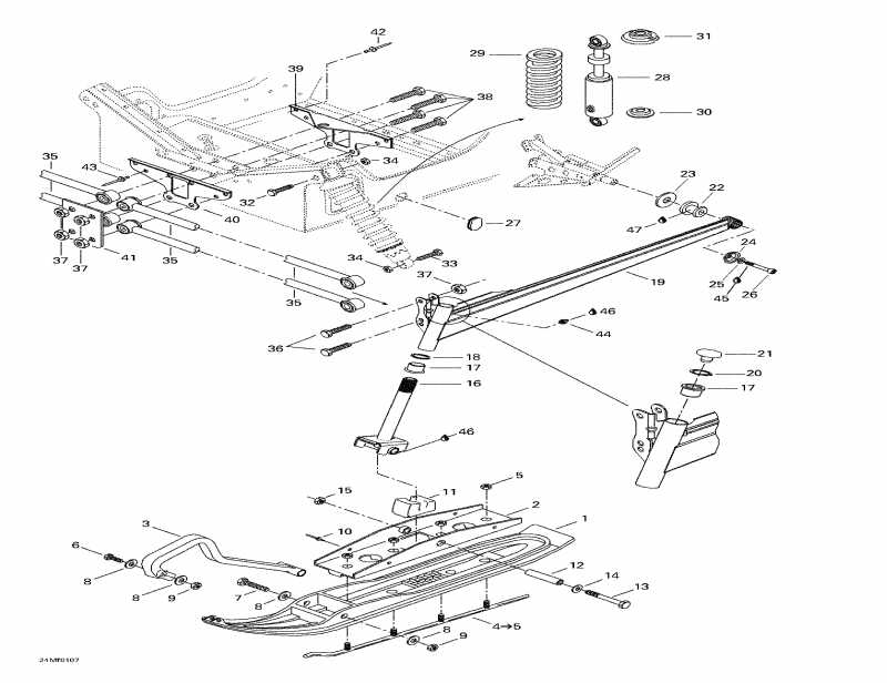Skidoo Summit 500 F, 2001 - Front Suspension And Ski
