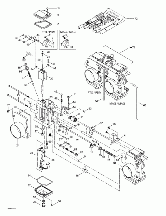 snowmobile BRP SkiDoo - Carburetors