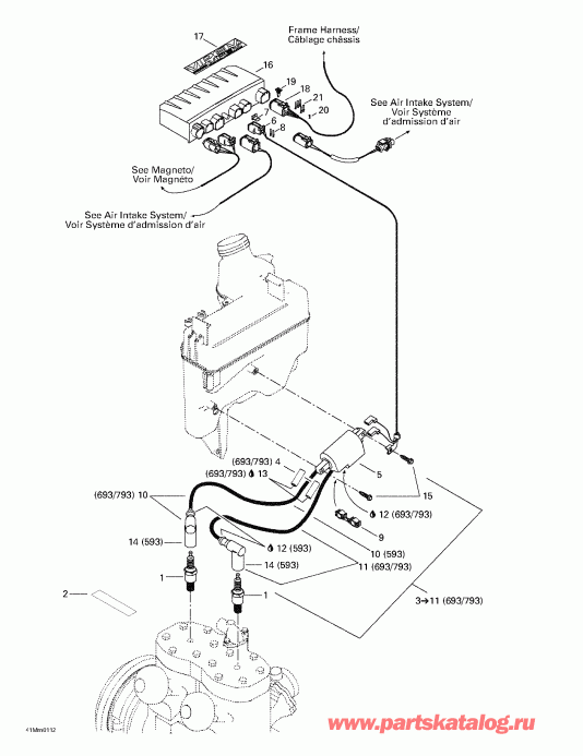 Skidoo Summit 600/700/800, 2001 - Ignition