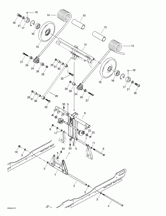  ski-doo Summit 600/700/800, 2001 - Rear 