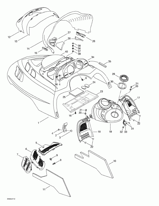 SkiDoo ����������� Summit 600/700/800, 2001 - Cab, Console