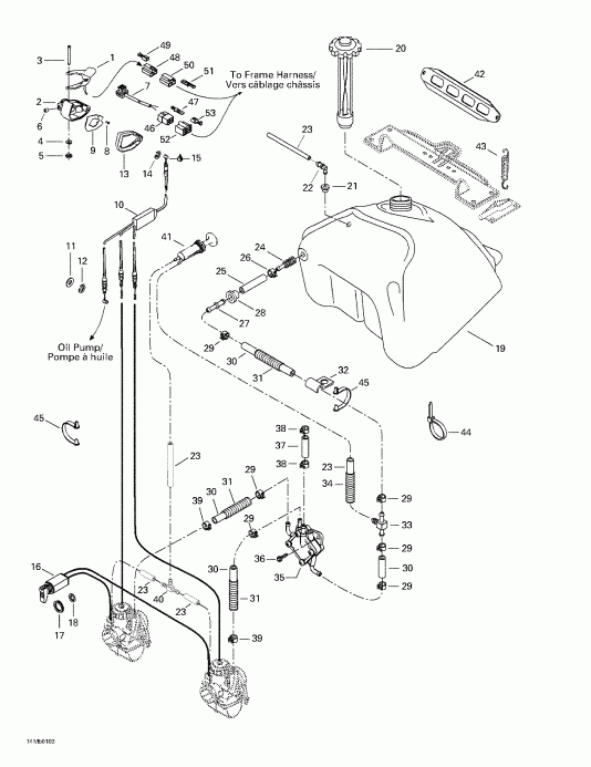 Skidoo Touring 380 F/500F, 2001 - ��������� �������