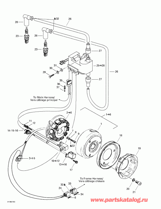 snowmobile Skidoo Touring 380 F/500F, 2001 ������ - �������