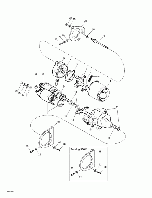 snowmobile   Touring 380 F/500F, 2001 - Electric Starter
