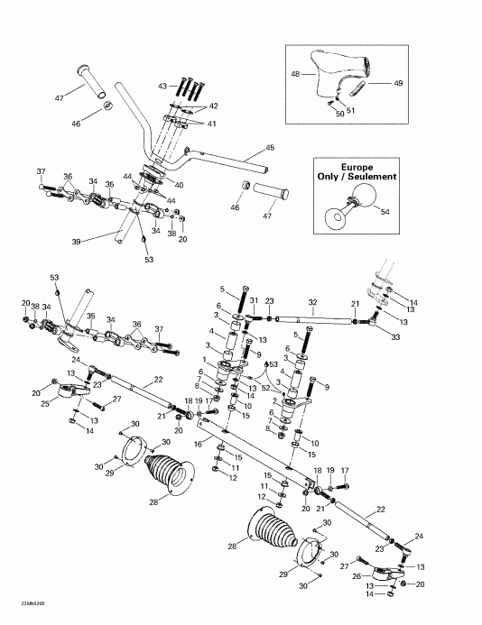 Grand Touring 380 F/500 F, 2002  - Steering System