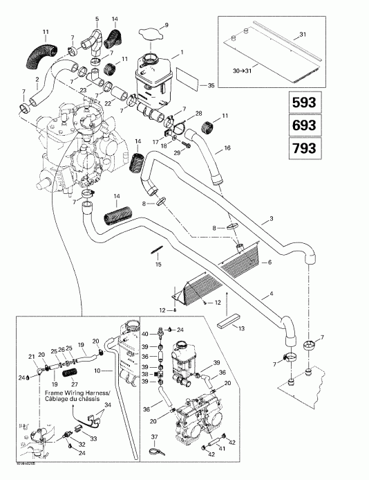  ski-doo Grand Touring 500/600/700/800, 2002  -  System 600, 700, 800