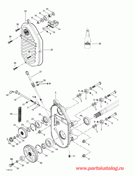  Ski Doo Legend 380F/500F, 2002  - Chaincase