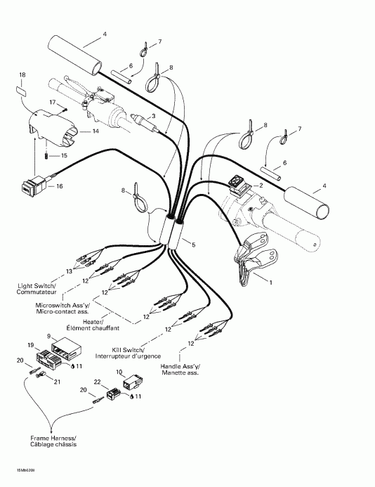 snowmobile  Legend 380F/500F, 2002  - Steering System