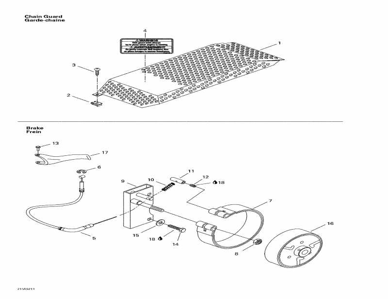  Mini Z, 2002 - Brake And Chain Guard