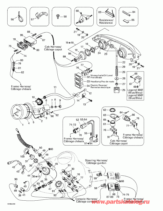 snowmobile  MX Z 380 F/500 F, 2002 ������ - Electrical System