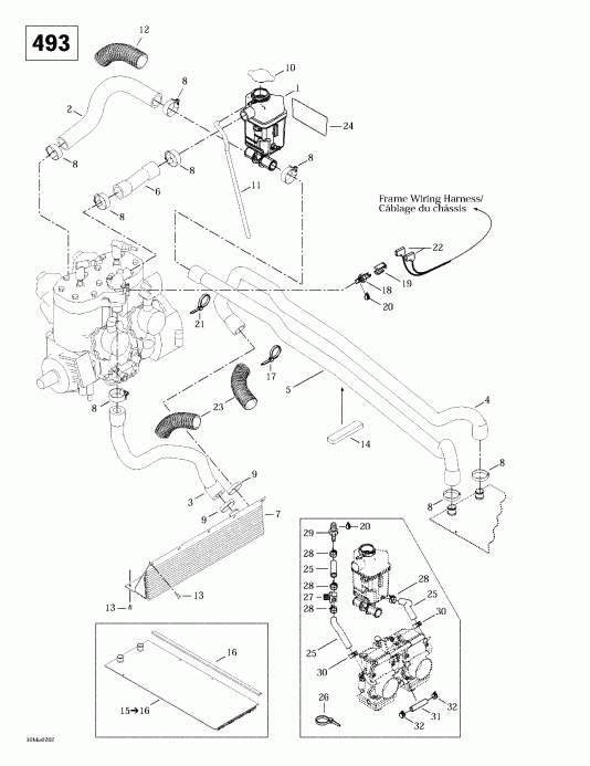 snowmobile BRP MX Z 500/600/700/800, 2002 - Cooling System