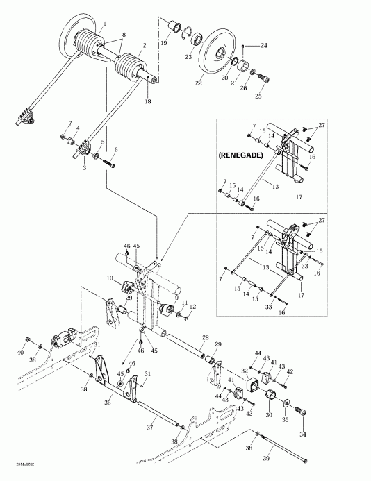  MX Z 500/600/700/800, 2002 - Rear 