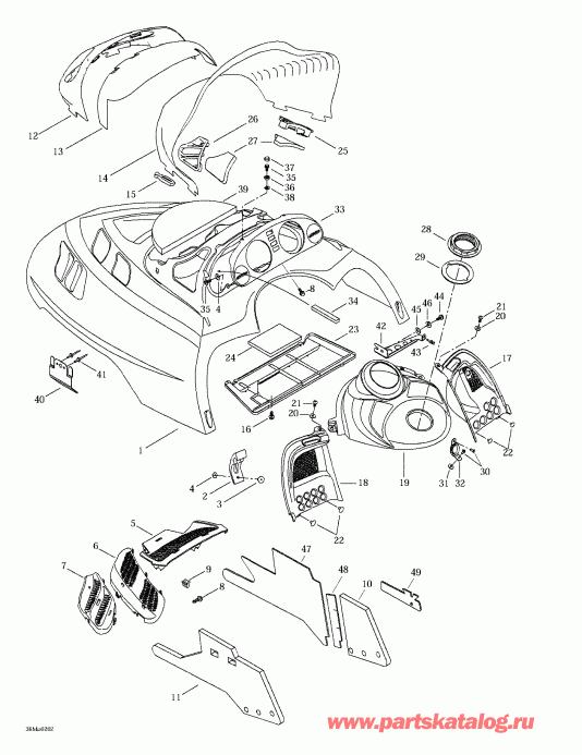  BRP MX Z 500/600/700/800, 2002 - Cab, Console