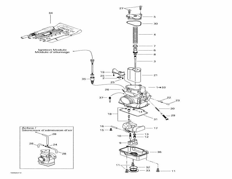 snowmobile Ski Doo ������ MX Z X 440, 2002 - Carburetors