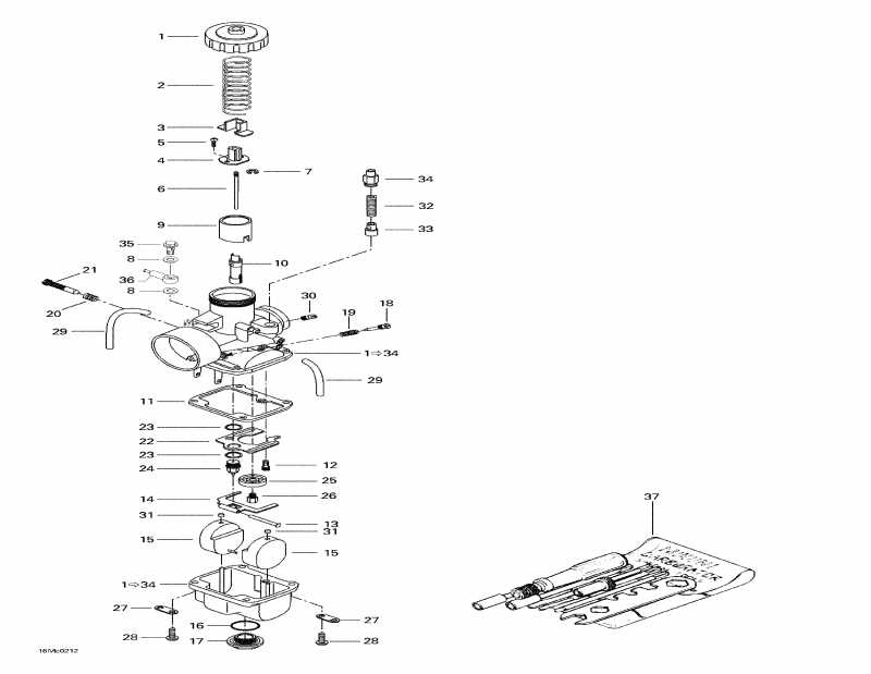 snowmobile   Skandic 440, 2002 - Carburetors