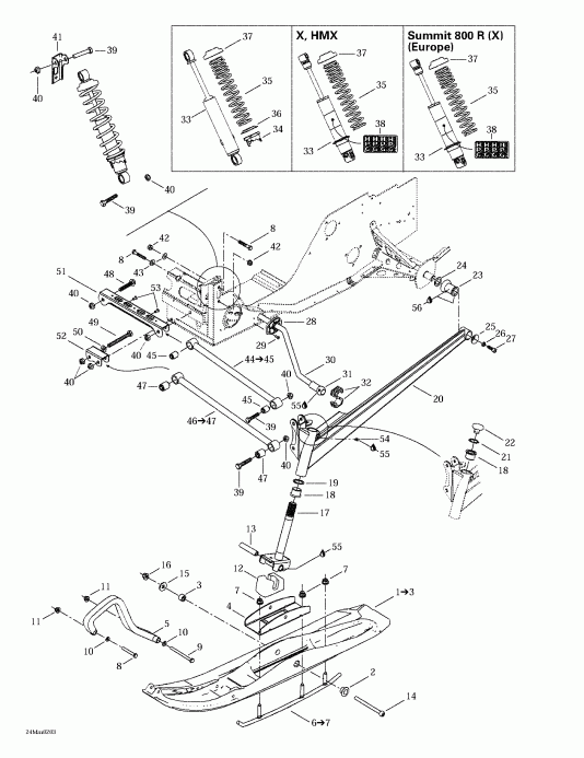 ski-doo Summit 600/700/800, 2002 ������ - �������� �������� � ����