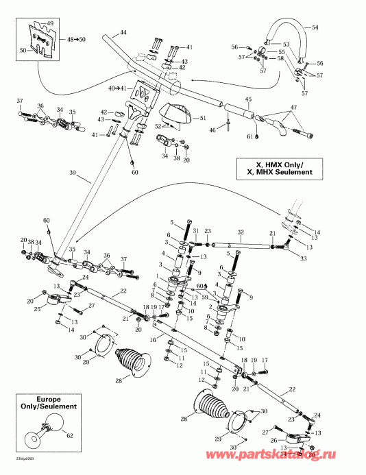 �������� Skidoo Summit 600/700/800, 2002 ������ - ������� ������� System (x, Hmx)