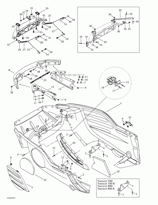 snowmobile  Summit 600/700/800, 2002 - ������ ������