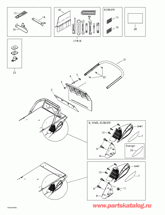  BRP  Summit 600/700/800, 2002 - Snow Guard  Moulding