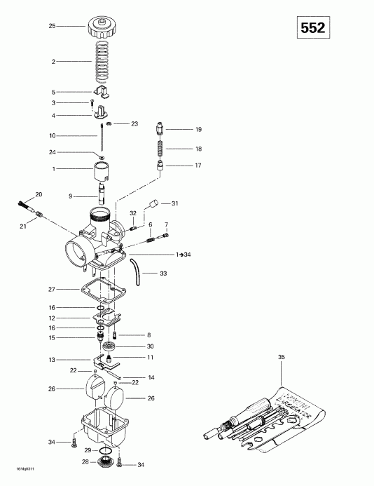 ski-doo Grand Touring 380 F/550 F, 2003 ������ - ����������s (552)