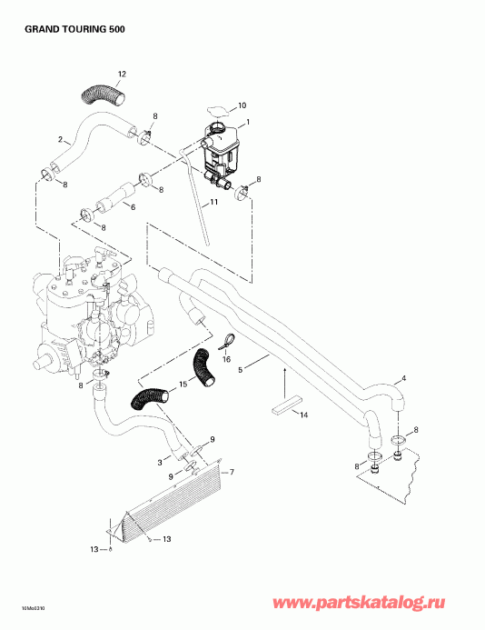 snowmobile SkiDoo Grand Touring 500/600/700, 2003  -  System (493)